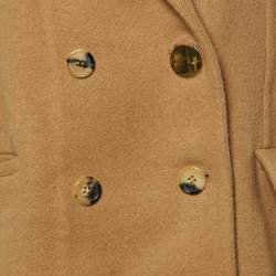 Pre Owned Celine Brown Cashmere Double Breasted Blazer M