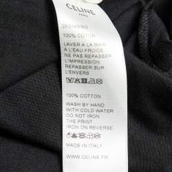 Pre Owned Celine Black Show Invitation 'Labyrinth' Print Cotton T-Shirt S