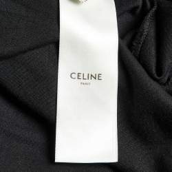 Pre Owned Celine Black Show Invitation 'Labyrinth' Print Cotton T-Shirt S