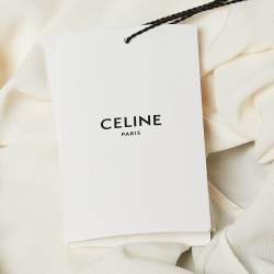 Celine Off-White Silk Blend Ruffled Blouse M