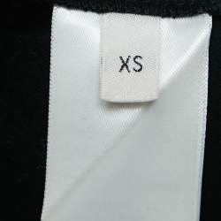 Pre Owned Celine Black Logo Print Cotton Knit Camisole XS