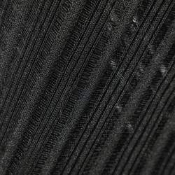 Pre Owned Celine Black Knit Viscose Blend Bandage Dress L