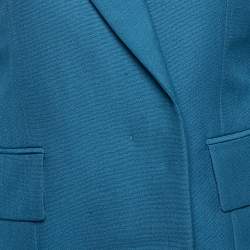Pre Owned Celine Blue Wool Single Breasted Blazer M
