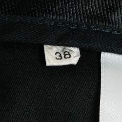 Pre Owned Celine Black Wool High Waist Tapered Trousers M