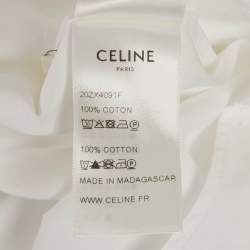 Celine White Cotton Button Front Shirt M