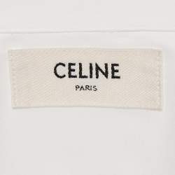 Celine White Cotton Button Front Shirt M