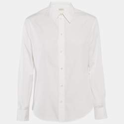 Celine White Cotton Button Front Shirt M
