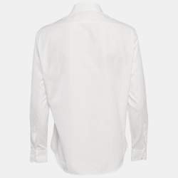 Celine White Cotton Button Front Shirt M