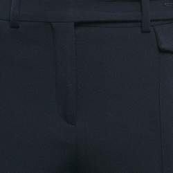 Pre Owned Celine Navy Blue Wool Gabardine Trousers S