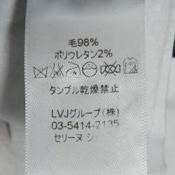 Pre Owned Celine Navy Blue Wool Gabardine Trousers S