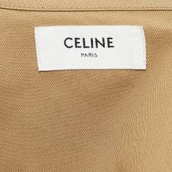 مملوكة مسبقًا Celine Brown Cotton Crop Shirt S