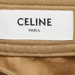 Celine Brown Cotton Flared Mini Skirt S