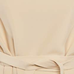 Pre Owned Celine Cream Silk Tie-Up Detail Mini Dress M