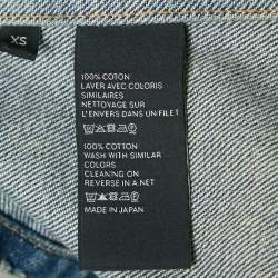 Celine Blue Washed Denim Mini Dungaree Dress XS