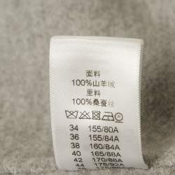 Celine Grey Cashmere Open Front Long Coat S