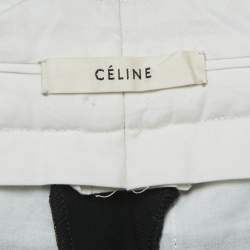 Celine Black Gabardine Pintuck Trousers M