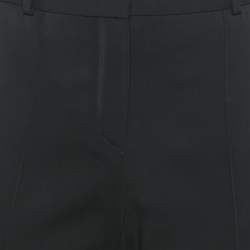 Celine Black Gabardine Pintuck Trousers M