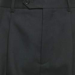 Celine Black Wool Pleated Shorts S