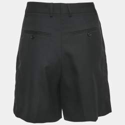 Celine Black Wool Pleated Shorts S