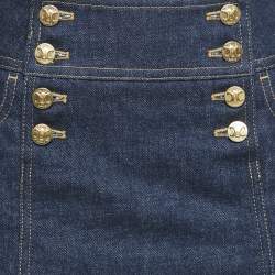 Celine Blue Wash Denim Trapeze Mini Skirt S Waist 25"