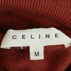 مملوكة مسبقًا Celine Orange Cashmere Knit Turtle Neck Top M