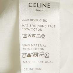 Pre Owned Celine White Cotton Button Front Shirt S