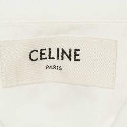 Pre Owned Celine White Cotton Button Front Shirt S