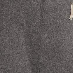 Celine Grey Wool Asymmetric Wrap Pencil Skirt S
