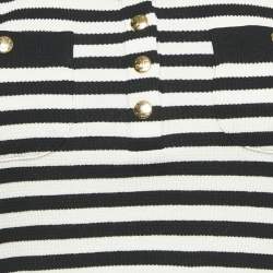 Pre Owned Celine Black Rib Knit Marinière Tank Top XS
