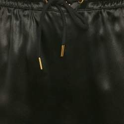 Celine Black Flowing Satin Triomphe Jogging Pants S