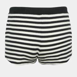 Celine Black Rib Knit Marinière Shorts XS