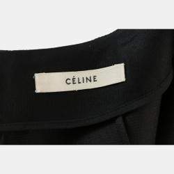 Celine Black Wool & Silk Belted Dress FR Women 42
