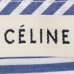 Celine Blue/White Striped Cotton Button Front Shirt M
