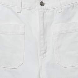 Celine White Denim Capri Pants S Waist 26"