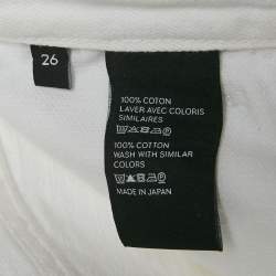Celine White Denim Capri Pants S Waist 26"