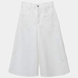 Celine White Denim Capri Pants S Waist 26"