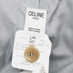 Celine Light Blue Wool Temple Coat Size 36