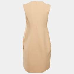 Celine Peach Crepe V-Neck Mini Dress M