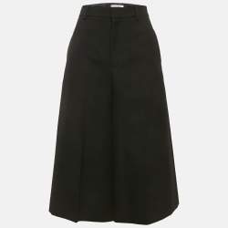 Celine Black Gabardine Culottes Trouser S