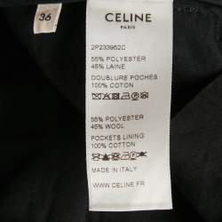 Celine Black Gabardine Culottes Trouser S