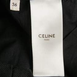 Celine Black Gabardine Culottes Trouser S