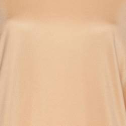 Celine Beige Stretch Knit High Neck Top M