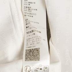 Pre Owned Celine White Jersey High Rise Wide Leg Pants S