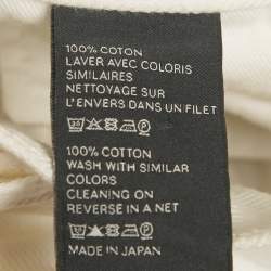 Pre Owned بنطلون جينز سيلين دنيم أبيض بتفاصيل معدنية مستقيم الساق حجم صغير خصر 24 بوصة