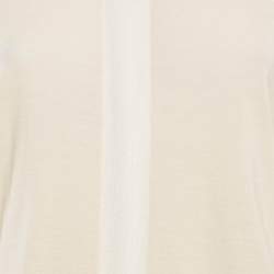 Pre Owned Celine Cream Wool Blend Full Sleeves Sweater S