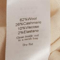 Pre Owned Celine Cream Wool Blend Full Sleeves Sweater S