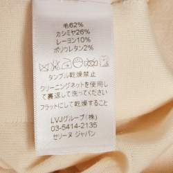 Pre Owned Celine Cream Wool Blend Full Sleeves Sweater S