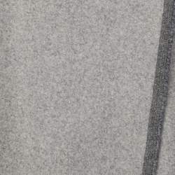 Pre Owned Celine Grey Wool Blend Wrap Midi Skirt M