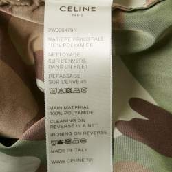 Pre Owned Céline Brown Camouflage Print Synthetic Mountain Hoodie S