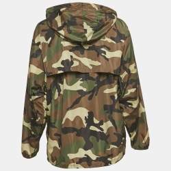 Pre Owned Céline Brown Camouflage Print Synthetic Mountain Hoodie S